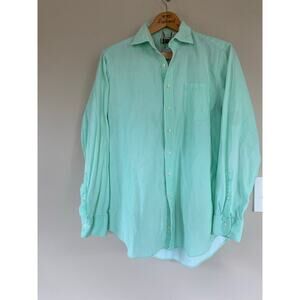 EUC cotton long sleeve green Sid Mashburn button down size large
